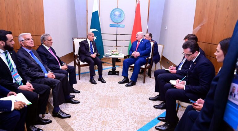 PM Shehbaz & President Lukashenko discuss bilateral relations at SCO summit