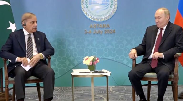 Shehbaz Sharif and Putin discuss expanding $1 billion bilateral trade