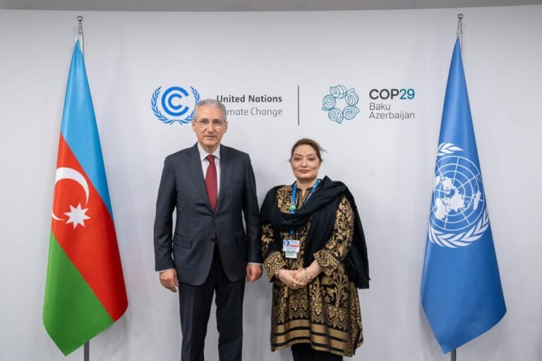 Romina Alam meets COP29 president, advocates for regional climate solutions