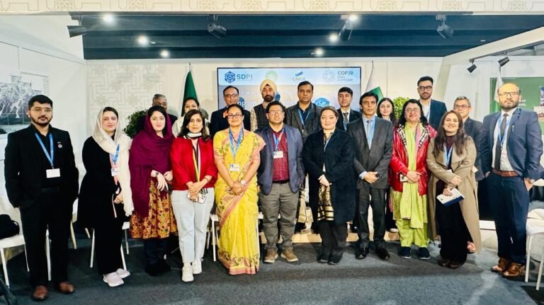 SDPI highlights green transformation opportunities at COP29 Pakistan Pavilion
