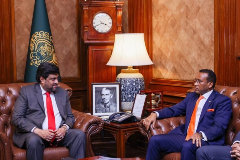Governor Sindh, Ethiopian envoy discuss economic and youth empowerment initiatives
