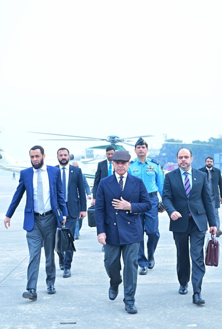 Prime Minister Shehbaz Sharif departs for Egypt to attend the 11th D-8 Summit in Cairo