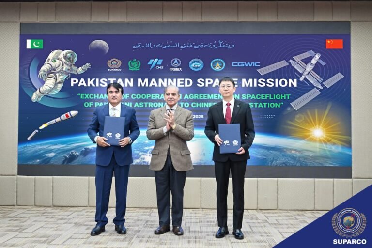 PAKISTAN AND CHINA SIGN HISTORIC AGREEMENT FOR PAKISTAN’S FIRST ASTRONAUT TRAINING AND MISSION TO CHINA SPACE STATION